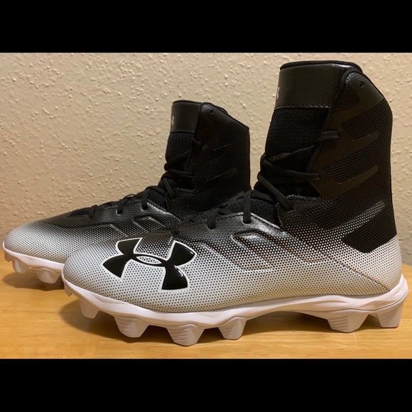 Under Armour HighLight Cleats Size 9.5 Black/White - Picture 3 of 5
